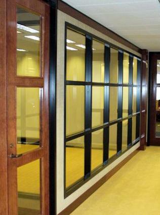 anodized aluminum door frame and sidelight